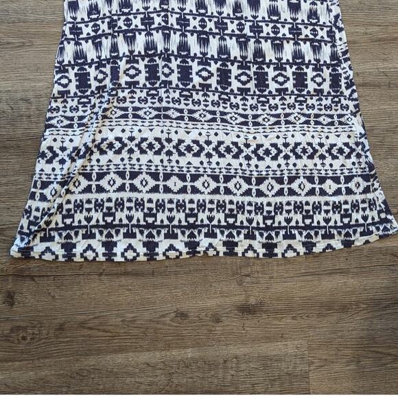 Market & Spruce Blue White Aztec Watercolor Maxi Dress Women's Medium - Picture 6 of 6